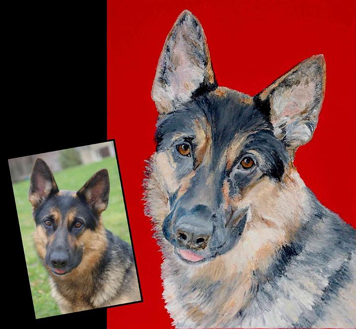 Portrait Belle.jpg - Painting oil on canvas -Huile sur toile format /size 30x40